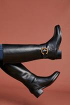 Anthropologie Round Buckle Riding Boots
