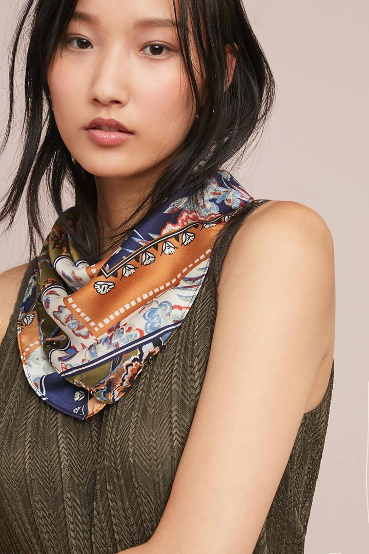 Anthropologie Oversized Patchwork Bandana Scarf