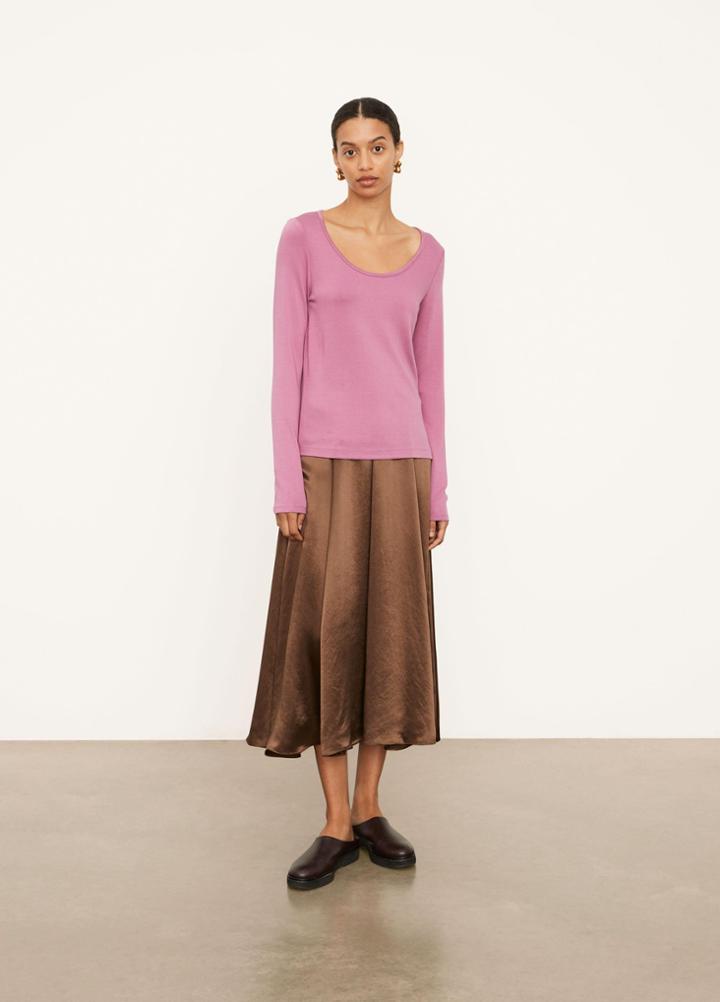 Vince Scoop Neck Long Sleeve Shirt