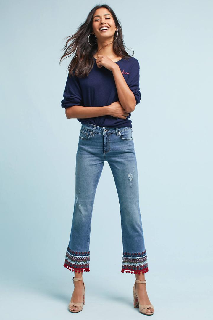 Pilcro Mid-rise Bootcut Cropped Jeans