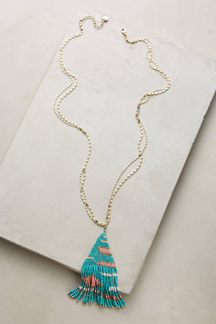 Anthropologie Sun Garden Beaded Necklace