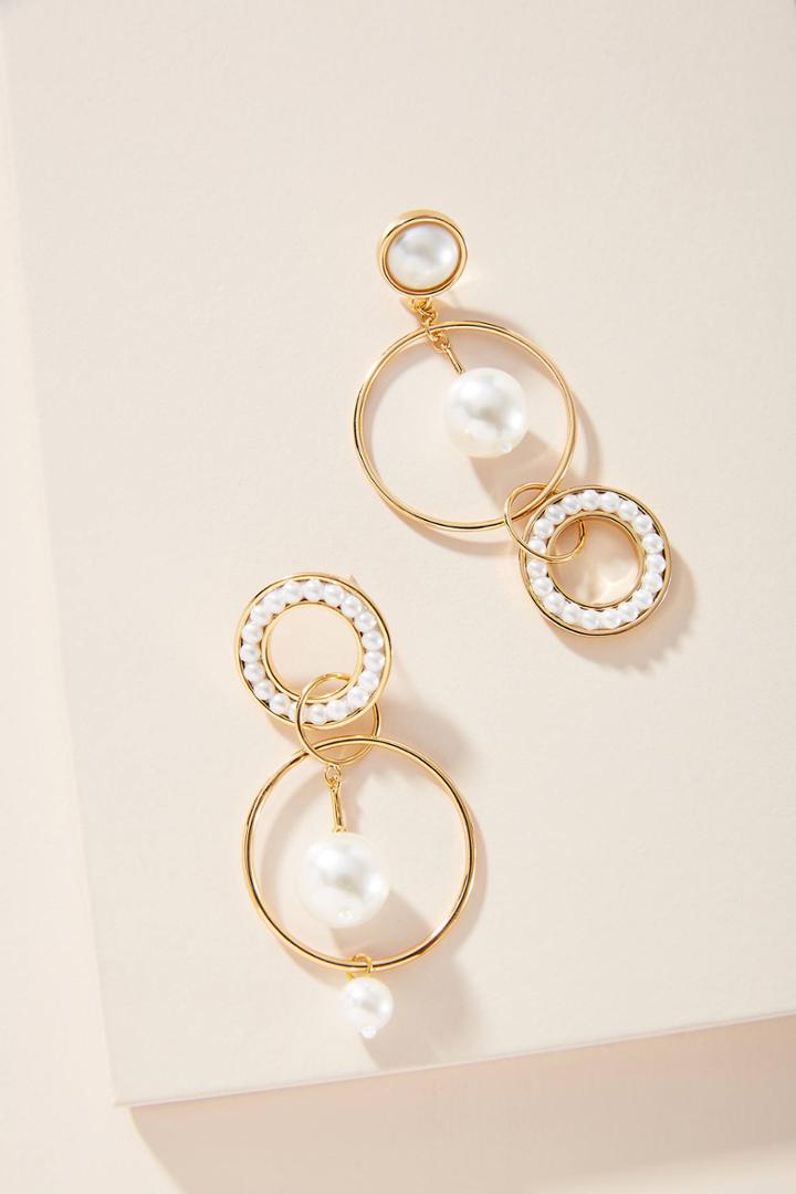 Mignonne Gavigan Mika Asymmetrical Pearl Drop Earrings