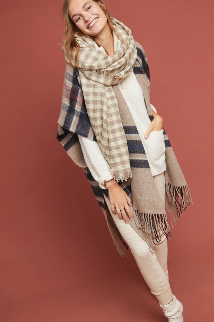 Anthropologie Tucson Plaid Kimono