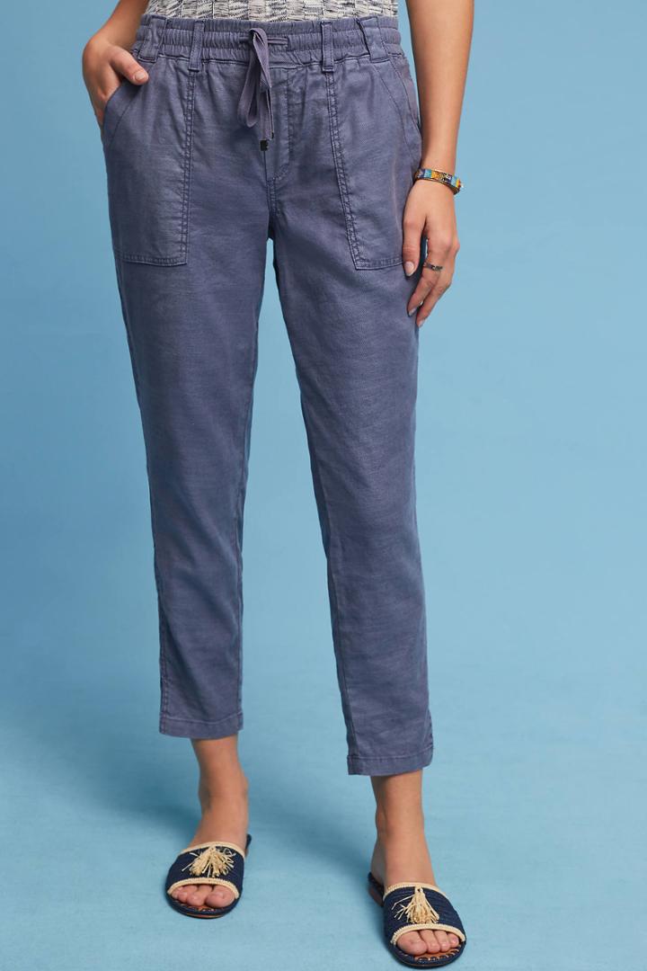 Level 99 Linen Side-slit Pants