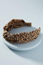 Anthropologie Cheery Cheetah Knotted Headband