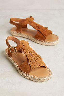 Maypol Kiltie Fringed Espadrilles Honey