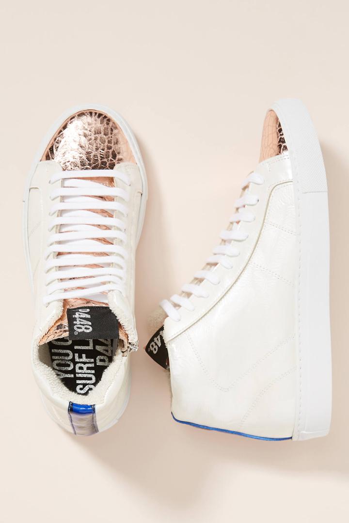 P448 Metallic High-top Sneakers