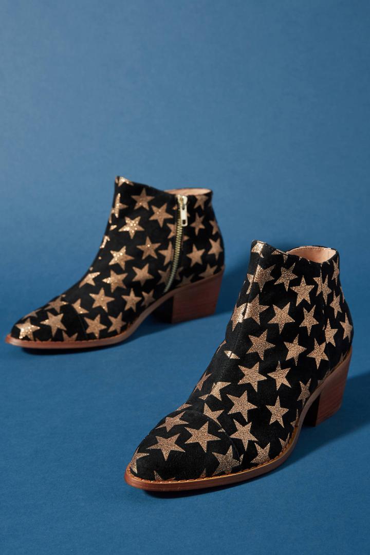 Anthropologie Star-embellished Booties