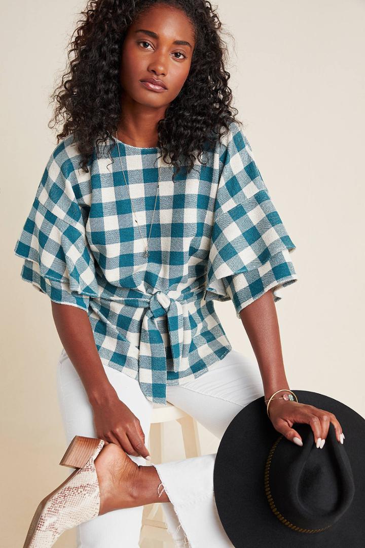 Eva Franco Joan Gingham Top