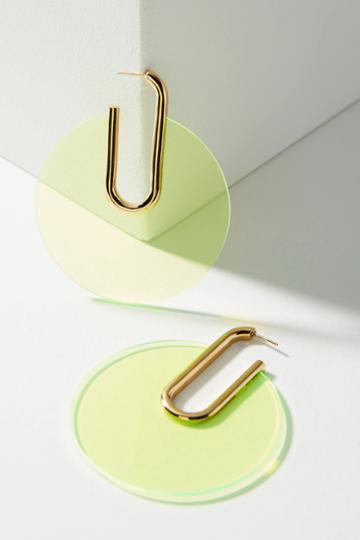Sabrina Dehoff Berlin Lucite Hoop Earrings