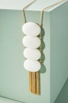 Anthropologie Tumbled Stone Ladder Pendant Necklace
