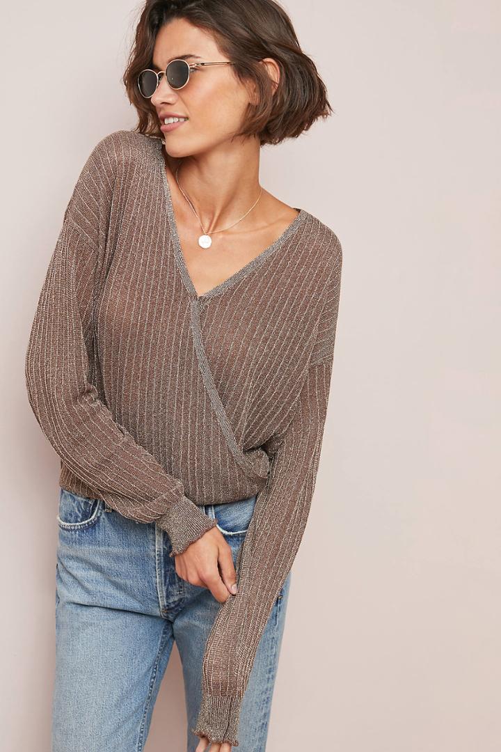 Line & Dot Campania Surplice Sweater