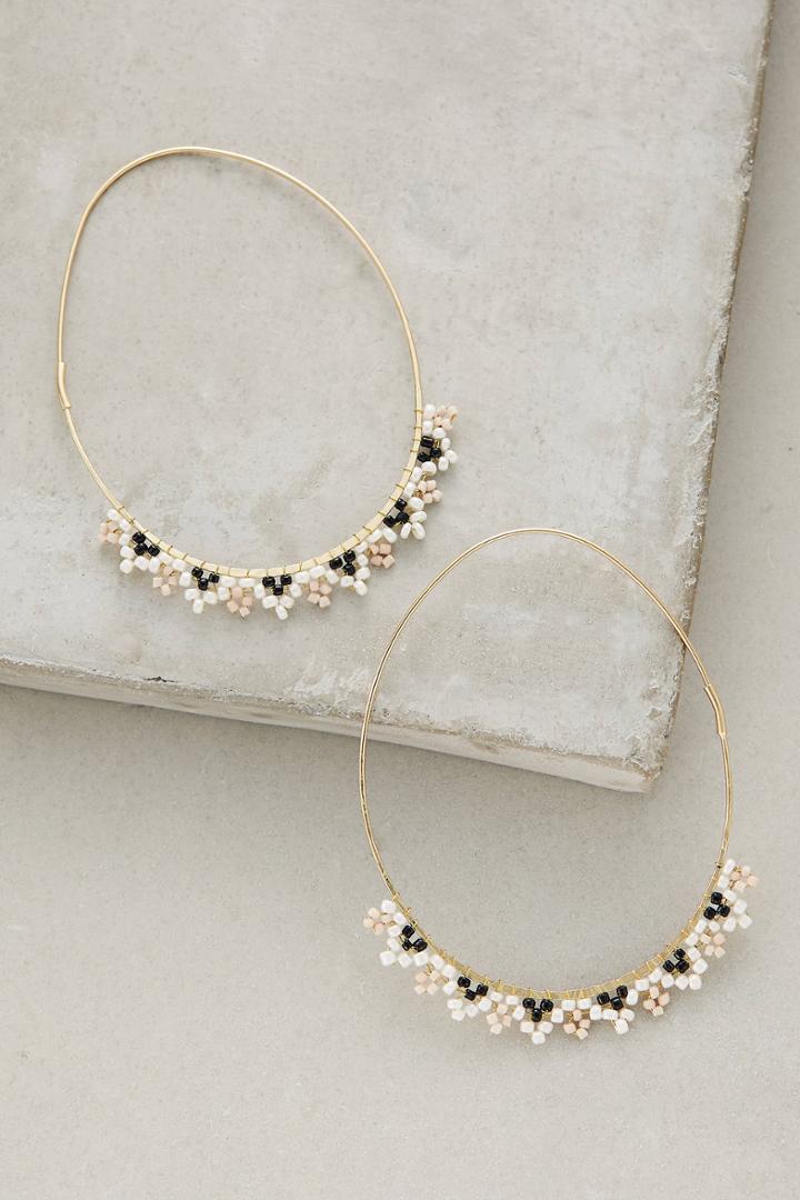 Anthropologie Kris Beaded Hoops