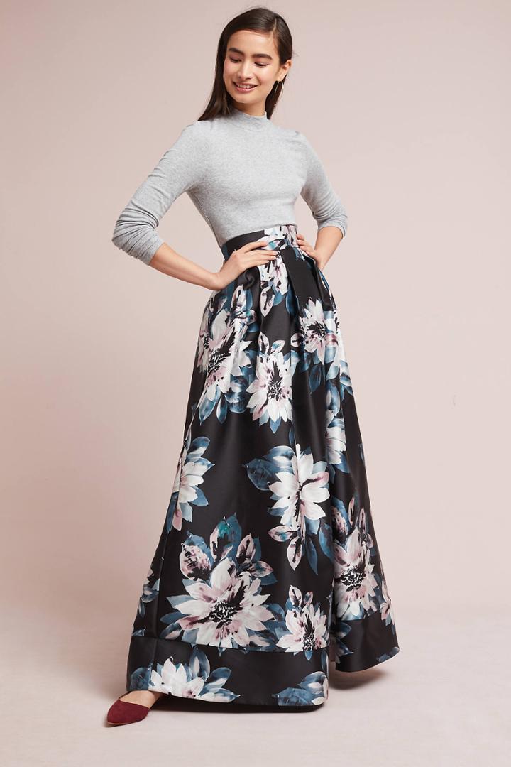 Eliza J Macie Jacquard Maxi Skirt