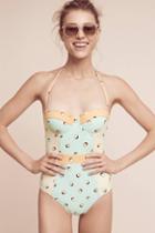 Allihop Banded Scallop One-piece Swimsuit