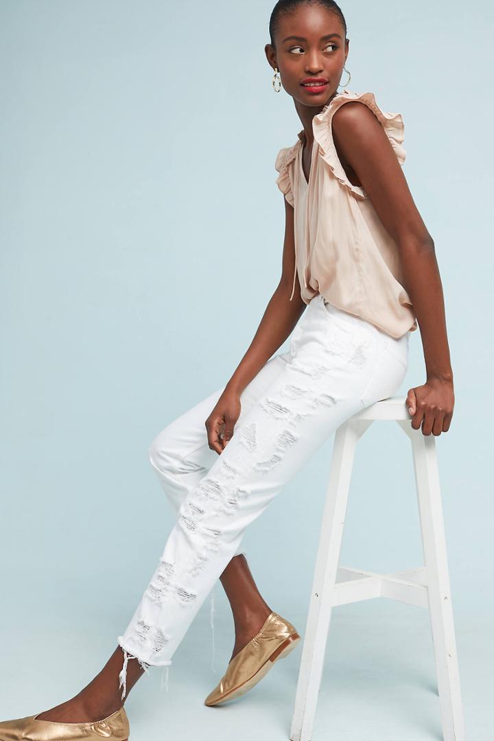 3x1 Nyc W3 Higher Ground Distressed Cropped Jeans