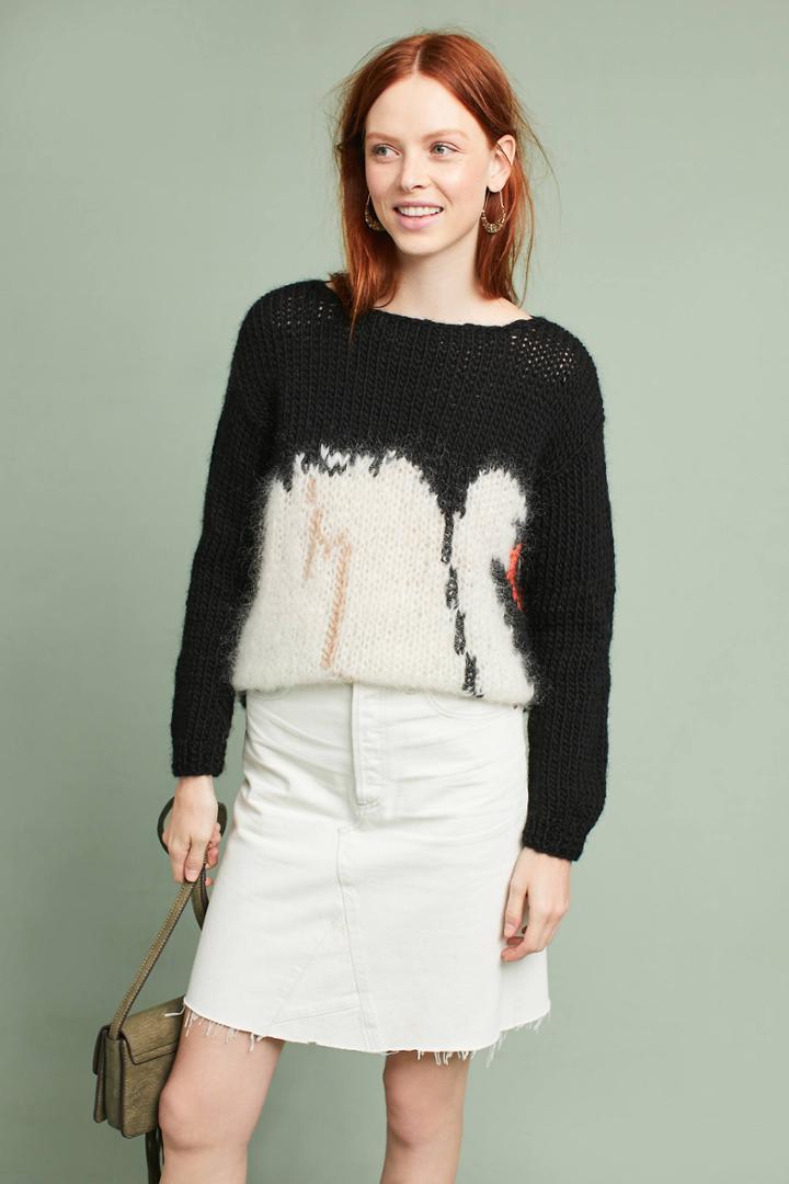 Maiami Hand-knit Bird Pullover