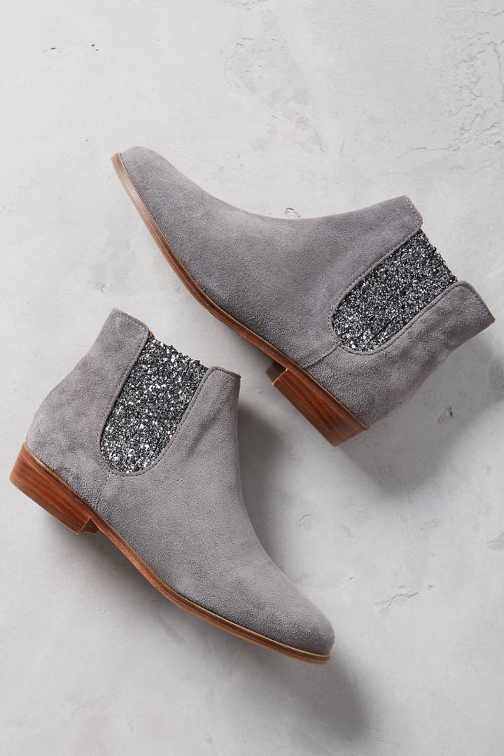 Bobbies La Feerique Suede Glitter Booties