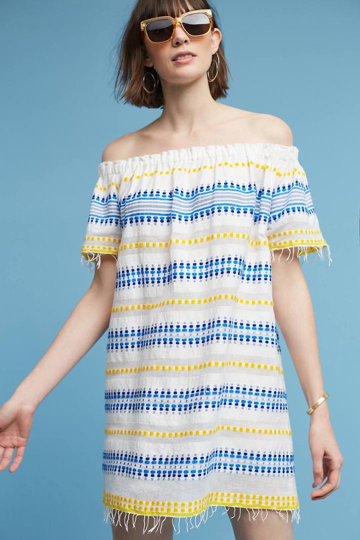 Lemlem Maria Off-the-shoulder Fringe Dress