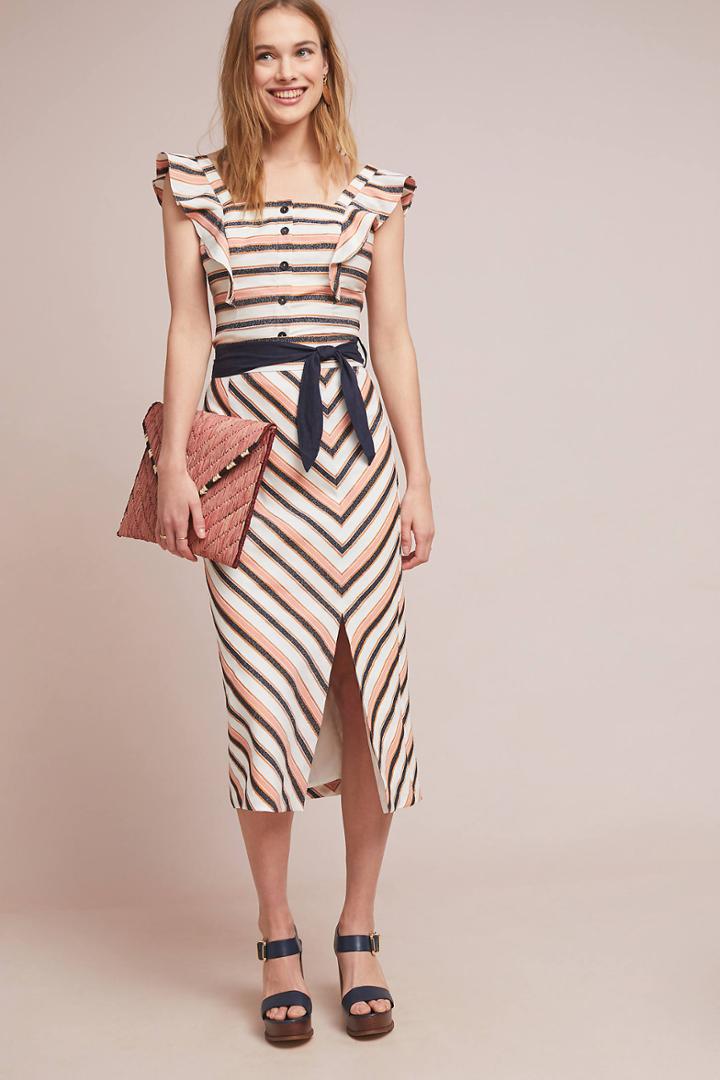 Hutch Narelle Textured Midi Skirt