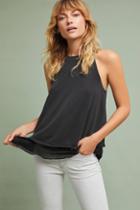 Eri + Ali Chiffon-trimmed Halter Top