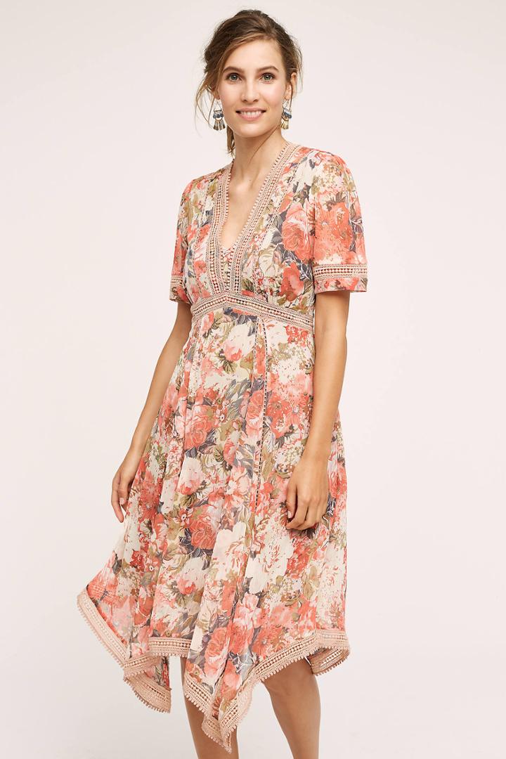 Ranna Gill Rose Bouquet Dress
