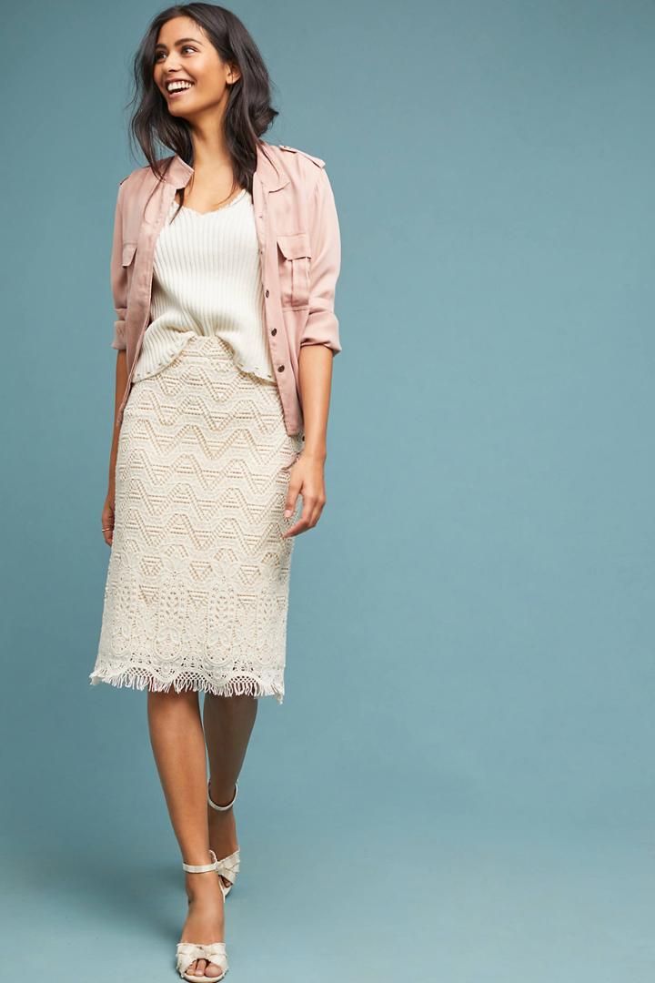 Maeve Crocheted Pencil Skirt