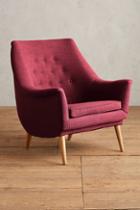 Anthropologie Basketweave Linen Rivona Chair