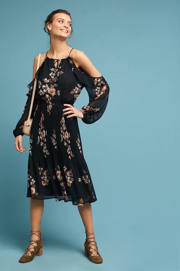 Astr Jocelyn Open-shoulder Dress