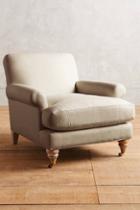 Anthropologie Linen Willoughby Chair, Wilcox
