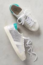 D.a.t.e. Hill Low Silver Laminated Sneakers
