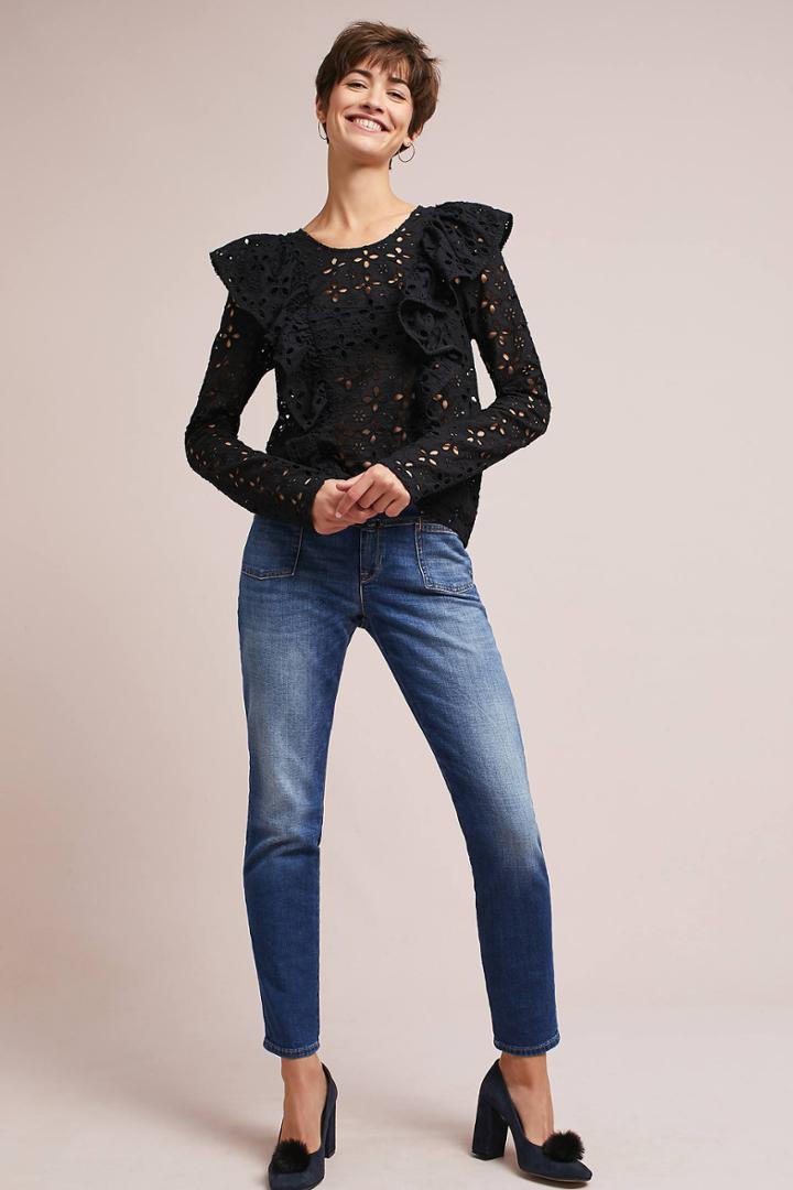 Tracy Reese Ruffled Eyelet Blouse