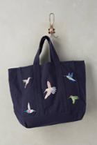 Maison Labiche Embroidered Hummingbird Tote
