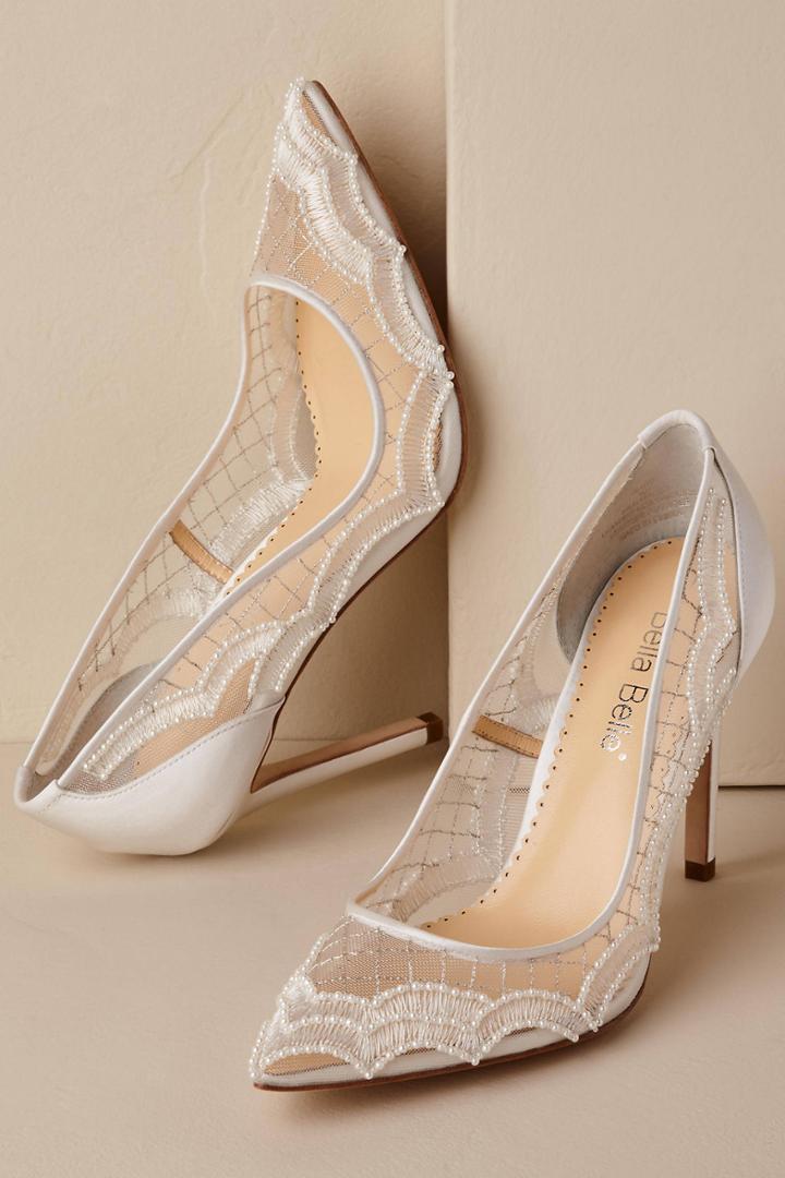 Anthropologie Nadia Scallop Heels