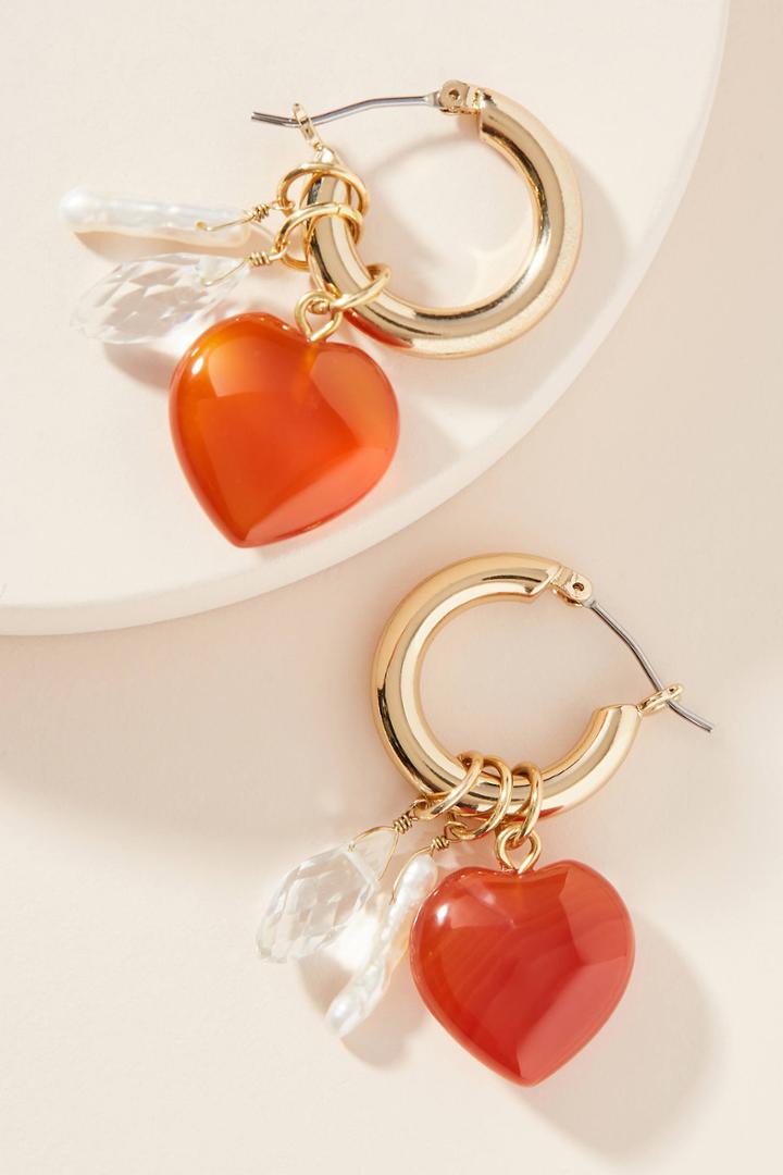 Anthropologie Charlie Huggie Hoop Earrings
