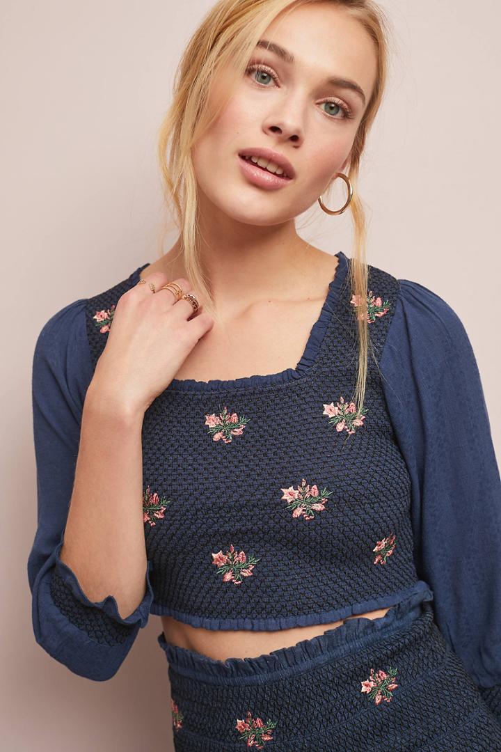 Steele Aster Embroidered Top