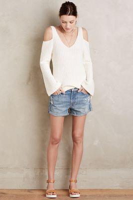 Mother Teaser Denim Shorts Dark Denim