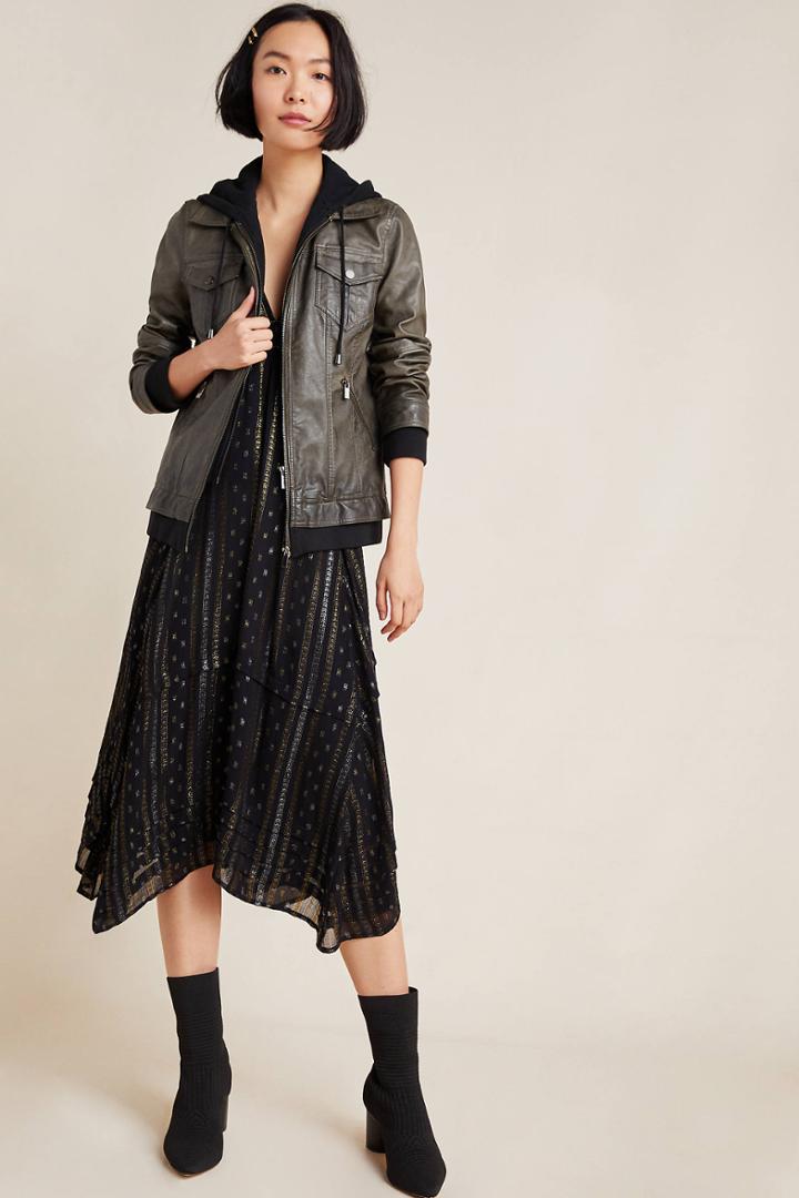 Bagatelle Patti Hooded Faux Leather Jacket