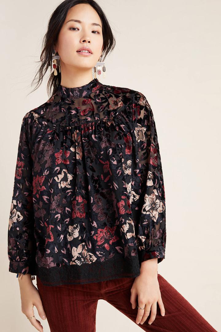 Seen Worn Kept Angela Velvet Blouse