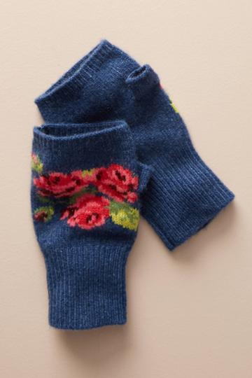 New Scotland Rosy Cashmere Fingerless Gloves