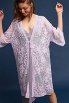 Anthropologie Lilac Petals Kimono