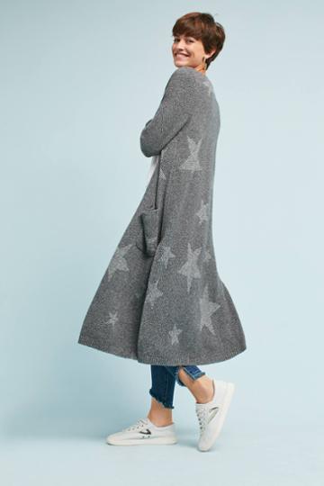 Knitted & Knotted Longline Star Cardigan