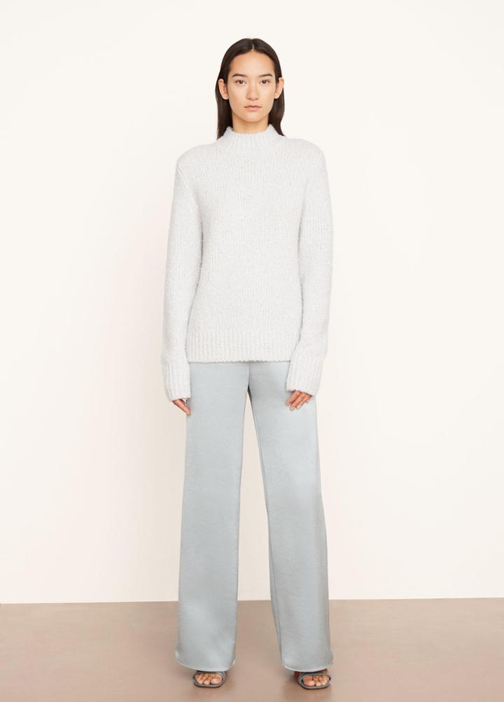 Vince Textured Tunic Turtleneck Sweater
