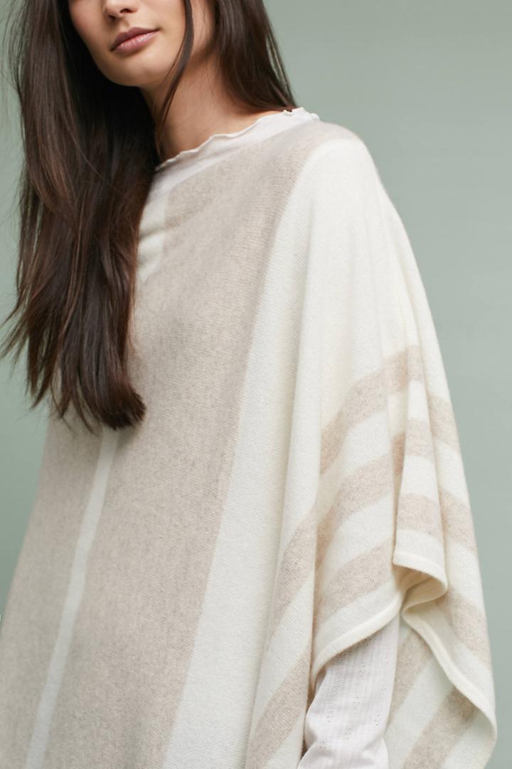 Captiva Cashmere Striped Cashmere Poncho