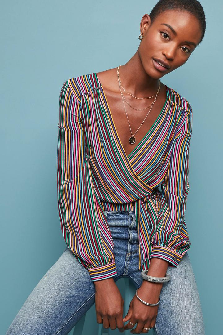 Maeve Lisa Striped Blouse