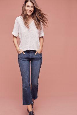 Mother Insider Crop High-rise Straight Jeans