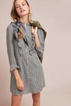 Gone With The West Ruffled Gingham Shirtdress