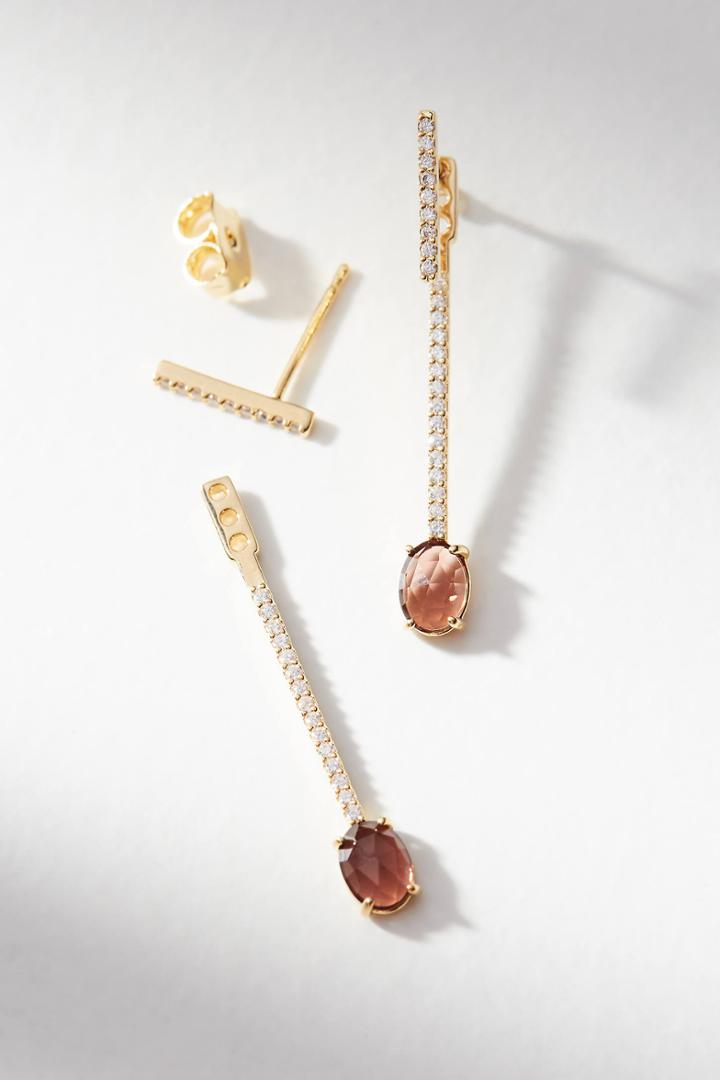 Anthropologie Raina Front-back Drop Earrings