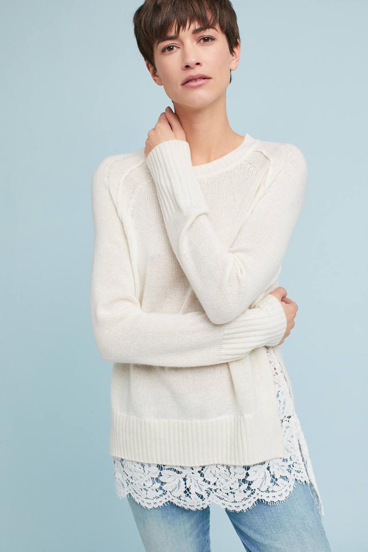 Brochu Walker Jerri Lace Crew Neck Pullover