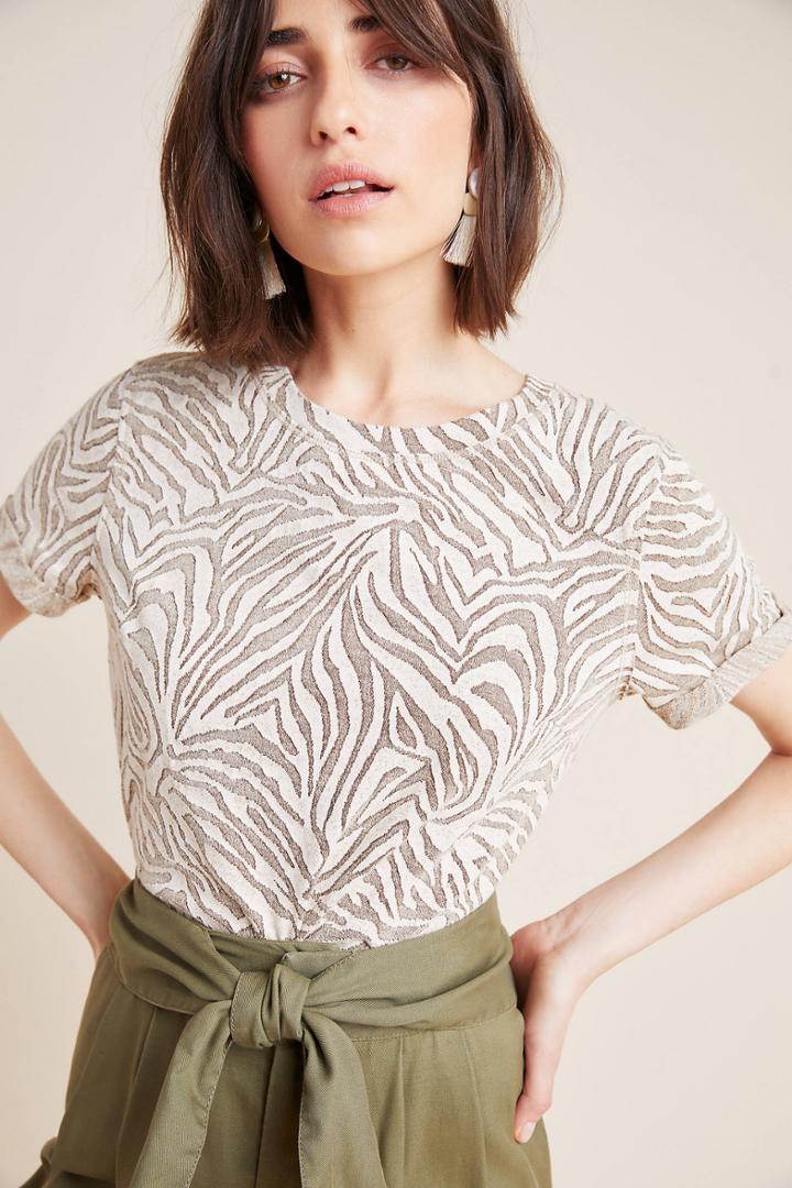 Eri + Ali Structured Zebra Top